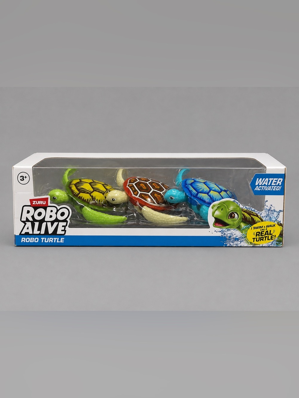 ZURU Robo Alive Robo Turtle 3-Pack Water Activated Swim & Walk Toy NEW - Picture 2 of 4
